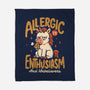 Allergic To Enthusiasm-None-Fleece-Blanket-Popnotic