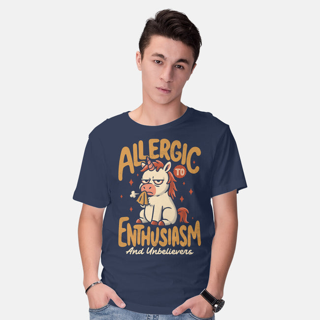 Allergic To Enthusiasm-Mens-Basic-Tee-Popnotic