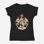 Legendary Pirate-Womens-V-Neck-Tee-glitchygorilla