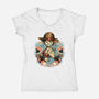 Legendary Pirate-Womens-V-Neck-Tee-glitchygorilla