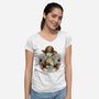 Legendary Pirate-Womens-V-Neck-Tee-glitchygorilla