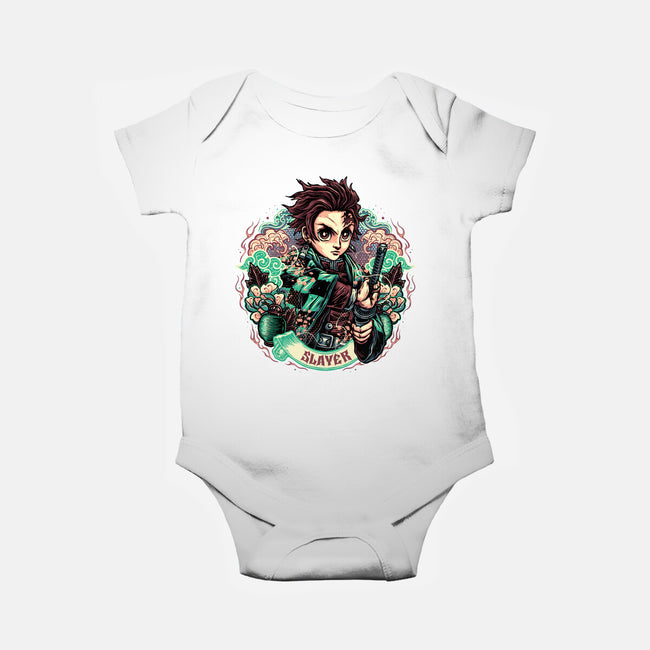 Legendary Slayer-Baby-Basic-Onesie-glitchygorilla