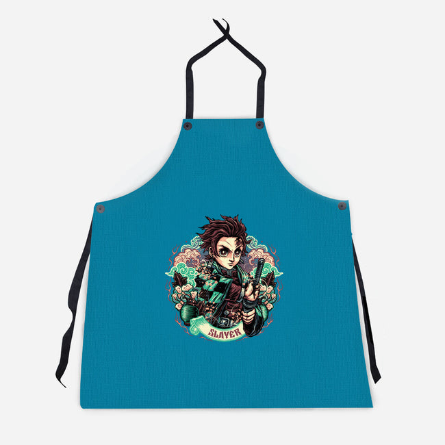 Legendary Slayer-Unisex-Kitchen-Apron-glitchygorilla