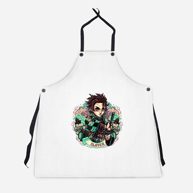 Legendary Slayer-Unisex-Kitchen-Apron-glitchygorilla