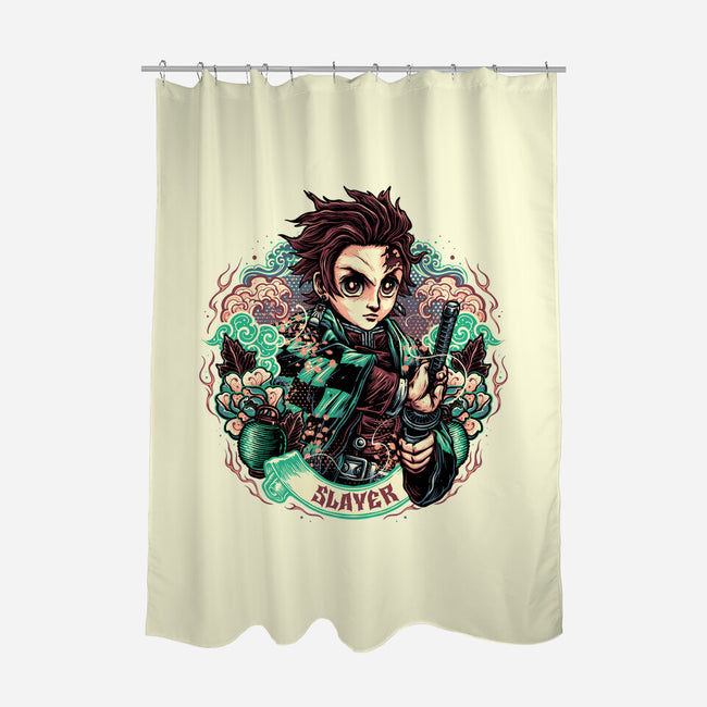 Legendary Slayer-None-Polyester-Shower Curtain-glitchygorilla