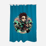 Legendary Slayer-None-Polyester-Shower Curtain-glitchygorilla
