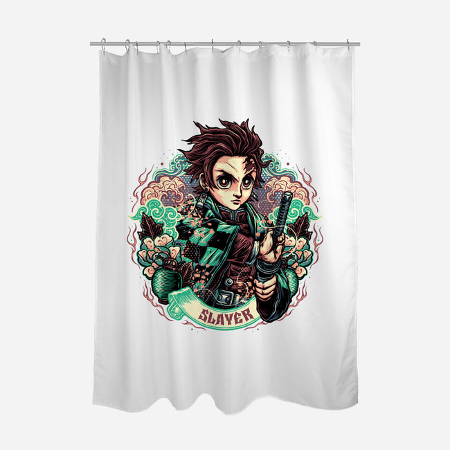 Legendary Slayer-None-Polyester-Shower Curtain-glitchygorilla
