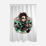 Legendary Slayer-None-Polyester-Shower Curtain-glitchygorilla