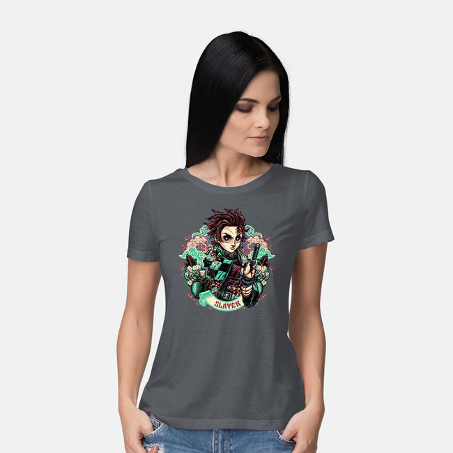 Legendary Slayer-Womens-Basic-Tee-glitchygorilla