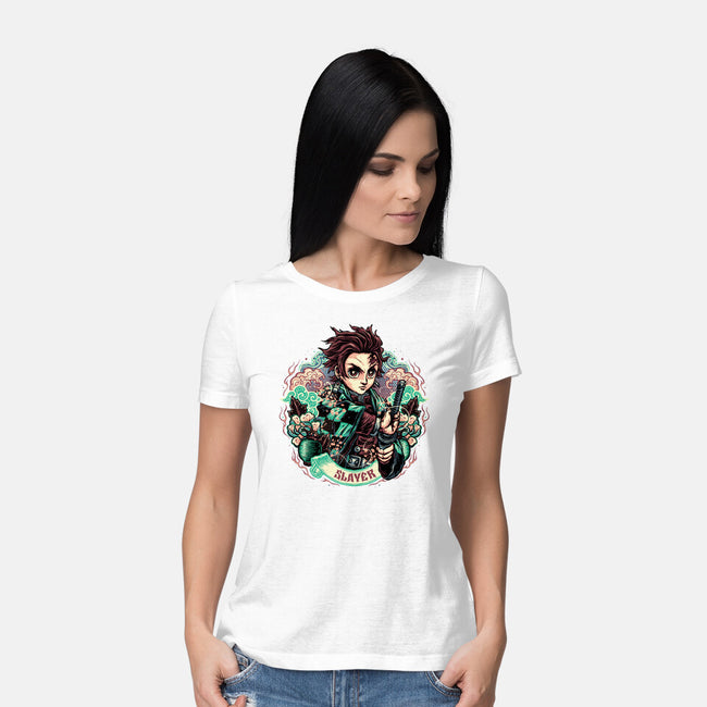 Legendary Slayer-Womens-Basic-Tee-glitchygorilla