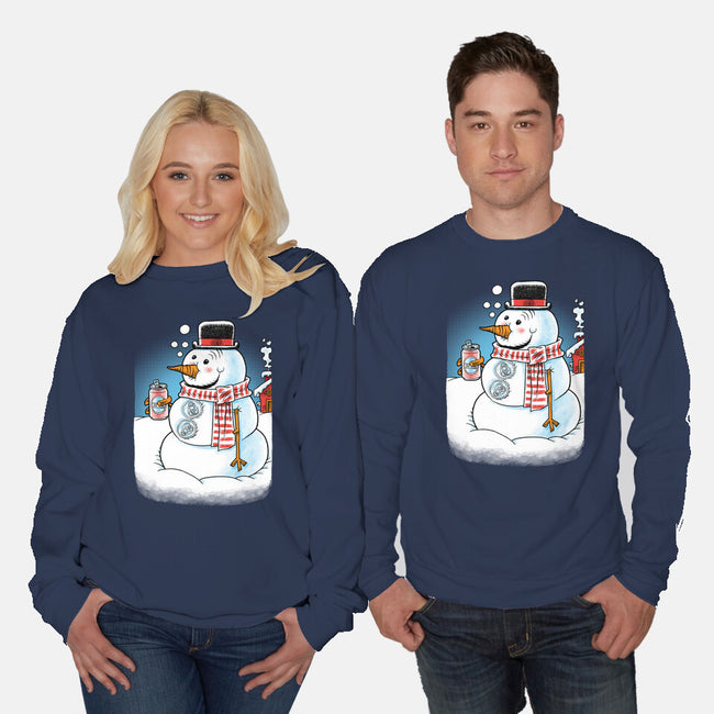 Cold Beer And Cool Buttons-Unisex-Crew Neck-Sweatshirt-imisko