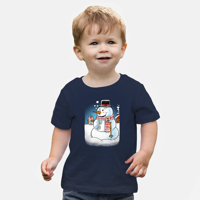 Cold Beer And Cool Buttons-Baby-Basic-Tee-imisko