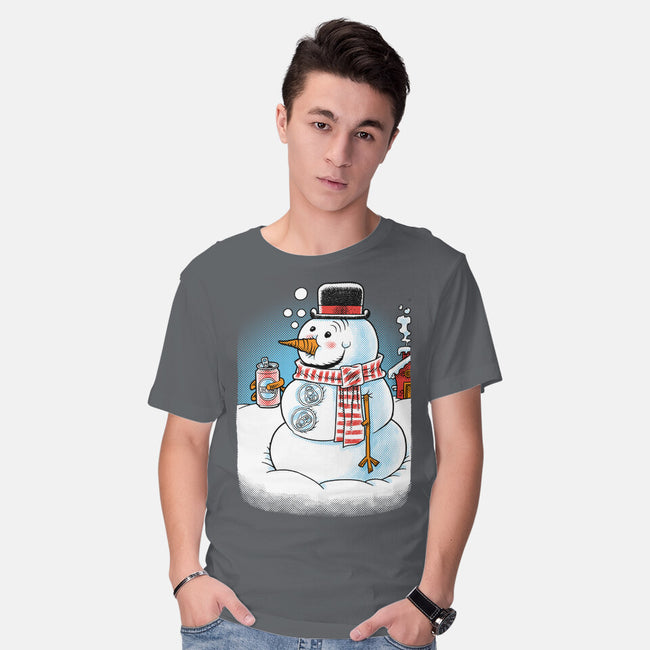 Cold Beer And Cool Buttons-Mens-Basic-Tee-imisko