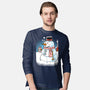 Cold Beer And Cool Buttons-Mens-Long Sleeved-Tee-imisko