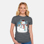 Cold Beer And Cool Buttons-Womens-Fitted-Tee-imisko