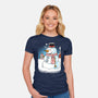 Cold Beer And Cool Buttons-Womens-Fitted-Tee-imisko