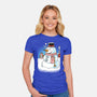 Cold Beer And Cool Buttons-Womens-Fitted-Tee-imisko