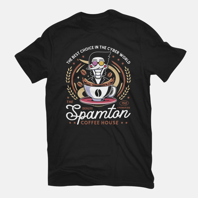 Spamton Coffee Emblem-Womens-Fitted-Tee-LAGELANTEE
