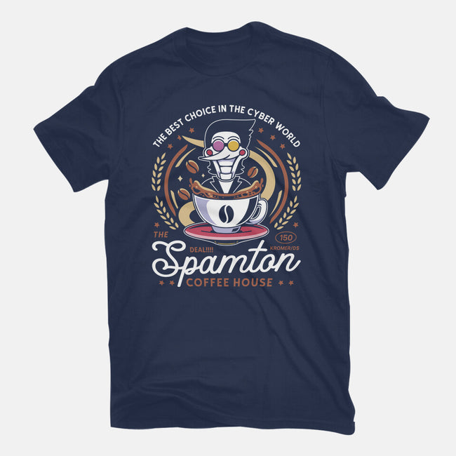 Spamton Coffee Emblem-Womens-Fitted-Tee-LAGELANTEE