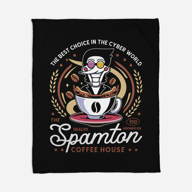Spamton Coffee Emblem-None-Fleece-Blanket-LAGELANTEE