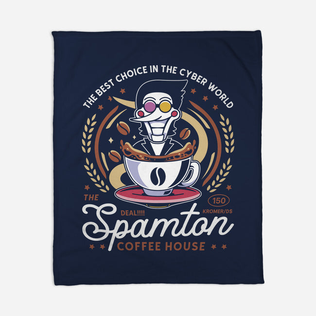 Spamton Coffee Emblem-None-Fleece-Blanket-LAGELANTEE