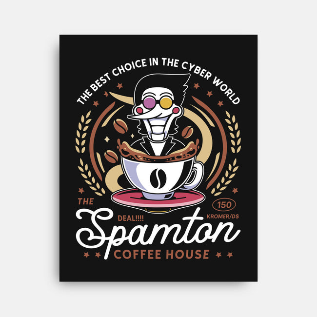 Spamton Coffee Emblem-None-Stretched-Canvas-LAGELANTEE