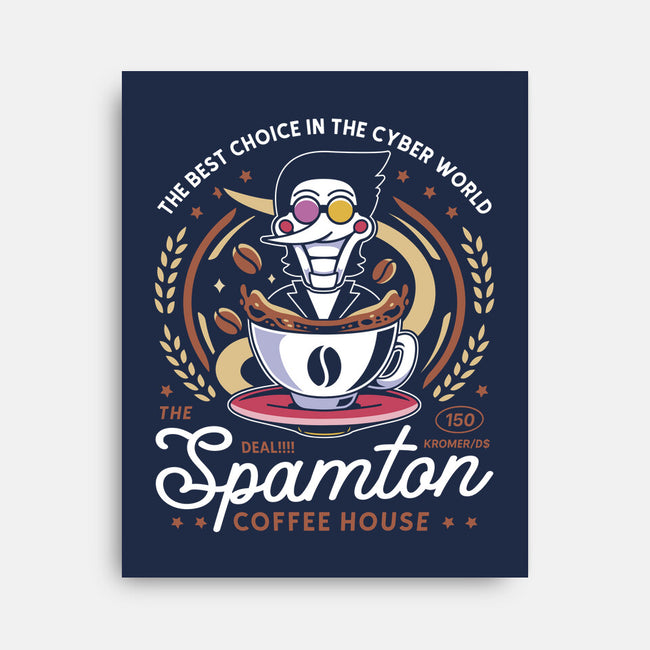 Spamton Coffee Emblem-None-Stretched-Canvas-LAGELANTEE
