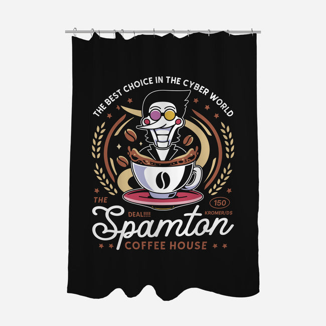 Spamton Coffee Emblem-None-Polyester-Shower Curtain-LAGELANTEE