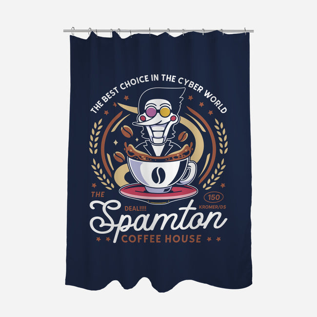 Spamton Coffee Emblem-None-Polyester-Shower Curtain-LAGELANTEE