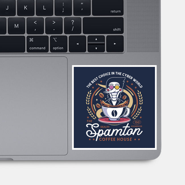 Spamton Coffee Emblem-None-Glossy-Sticker-LAGELANTEE