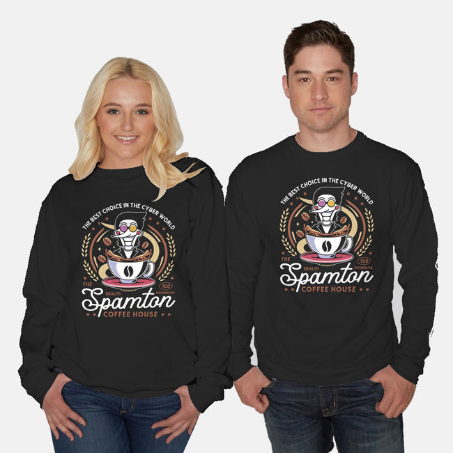 Spamton Coffee Emblem-Unisex-Crew Neck-Sweatshirt-LAGELANTEE