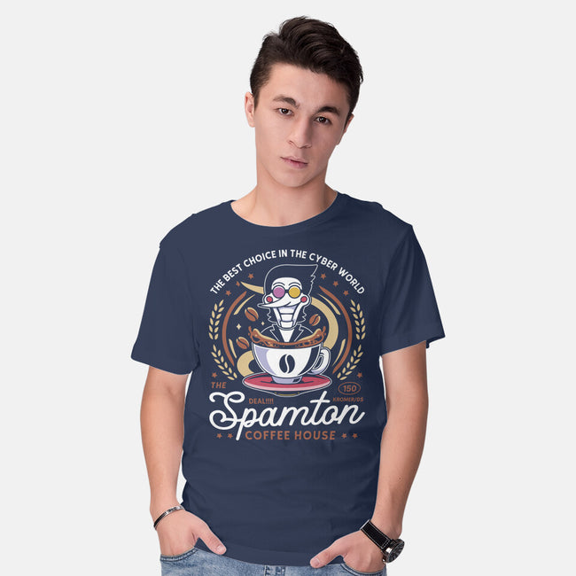 Spamton Coffee Emblem-Mens-Basic-Tee-LAGELANTEE