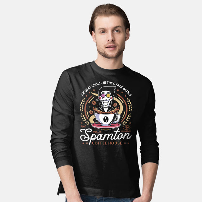 Spamton Coffee Emblem-Mens-Long Sleeved-Tee-LAGELANTEE
