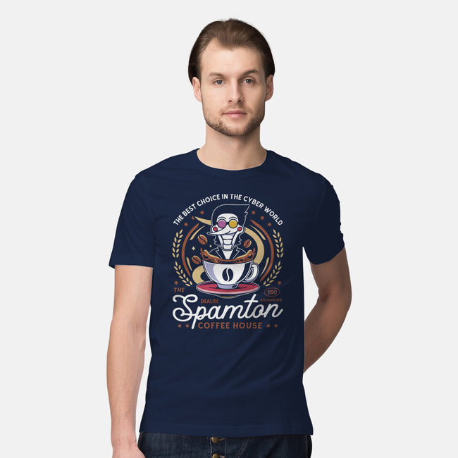 Spamton Coffee Emblem-Mens-Premium-Tee-LAGELANTEE