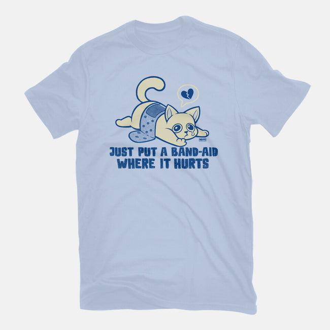 Just A Band-Aid Where It Hurts-Womens-Basic-Tee-worlddominationforcats