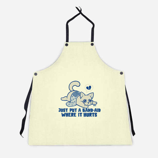 Just A Band-Aid Where It Hurts-Unisex-Kitchen-Apron-worlddominationforcats