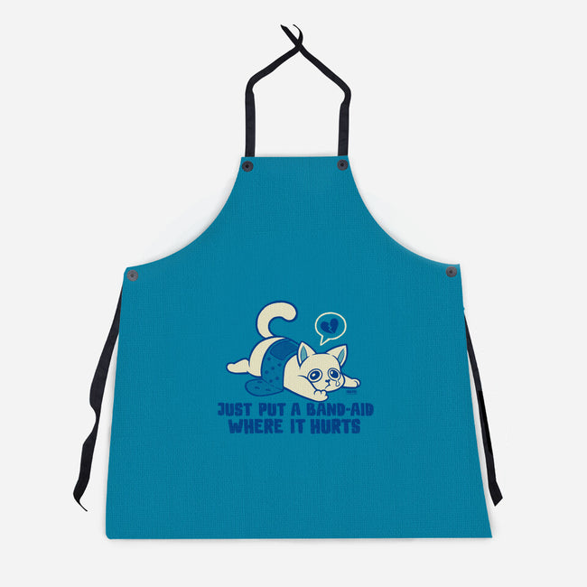 Just A Band-Aid Where It Hurts-Unisex-Kitchen-Apron-worlddominationforcats