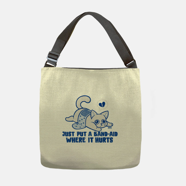 Just A Band-Aid Where It Hurts-None-Adjustable Tote-Bag-worlddominationforcats