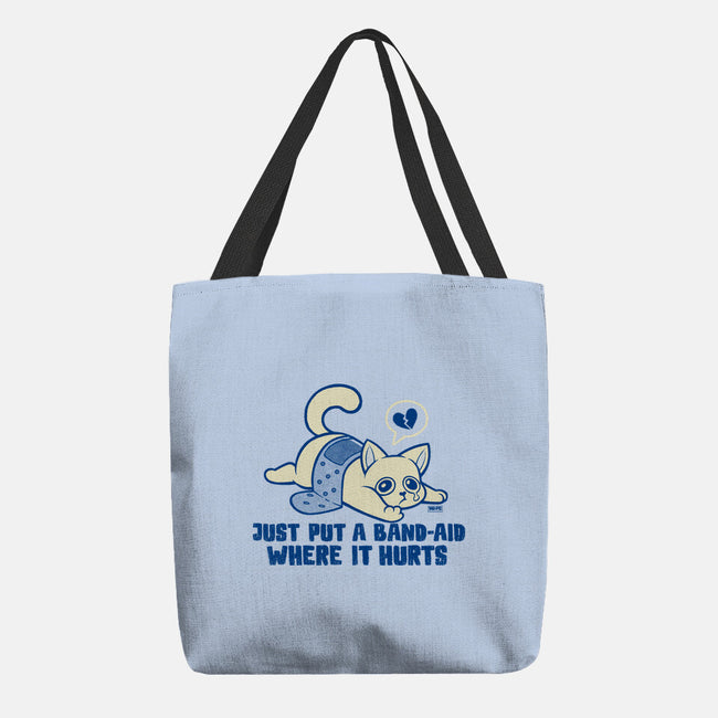 Just A Band-Aid Where It Hurts-None-Basic Tote-Bag-worlddominationforcats