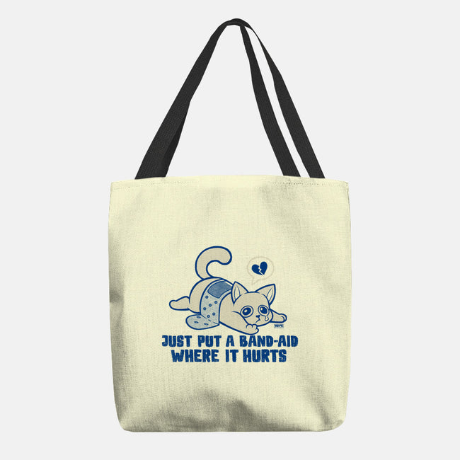 Just A Band-Aid Where It Hurts-None-Basic Tote-Bag-worlddominationforcats