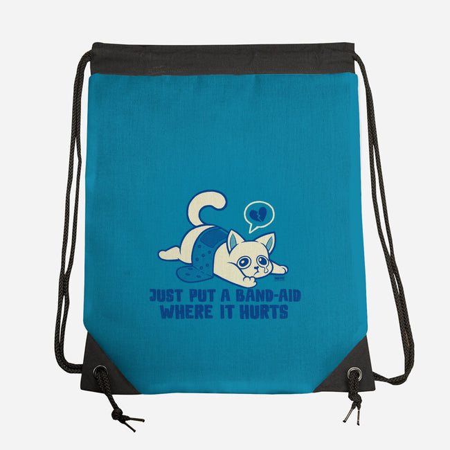 Just A Band-Aid Where It Hurts-None-Drawstring-Bag-worlddominationforcats