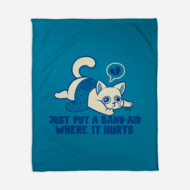 Just A Band-Aid Where It Hurts-None-Fleece-Blanket-worlddominationforcats