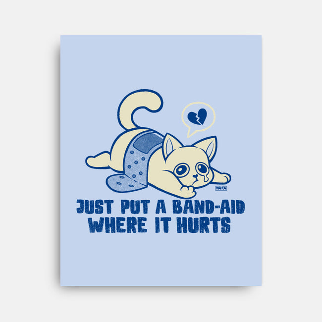 Just A Band-Aid Where It Hurts-None-Stretched-Canvas-worlddominationforcats