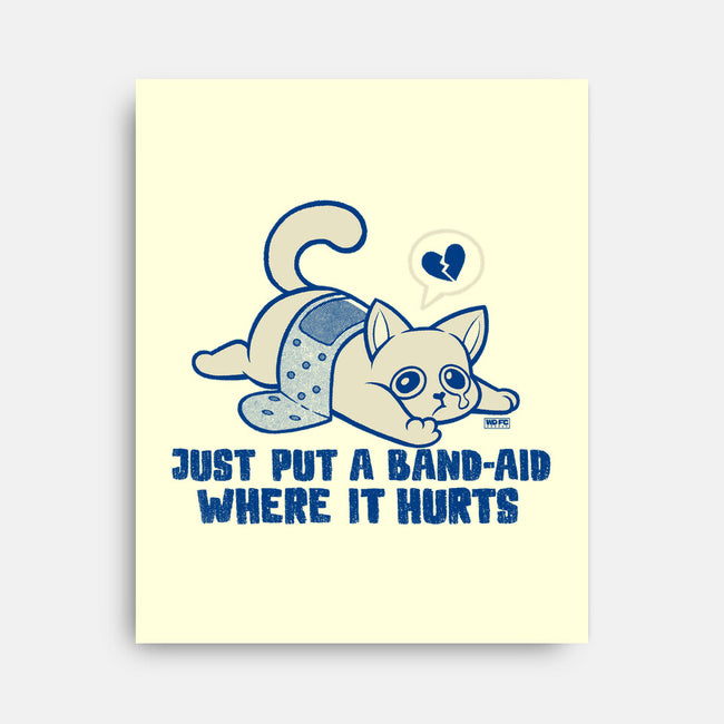 Just A Band-Aid Where It Hurts-None-Stretched-Canvas-worlddominationforcats