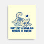 Just A Band-Aid Where It Hurts-None-Stretched-Canvas-worlddominationforcats
