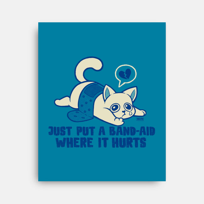 Just A Band-Aid Where It Hurts-None-Stretched-Canvas-worlddominationforcats