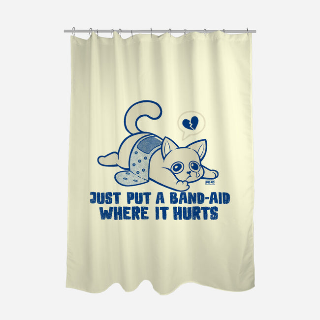 Just A Band-Aid Where It Hurts-None-Polyester-Shower Curtain-worlddominationforcats