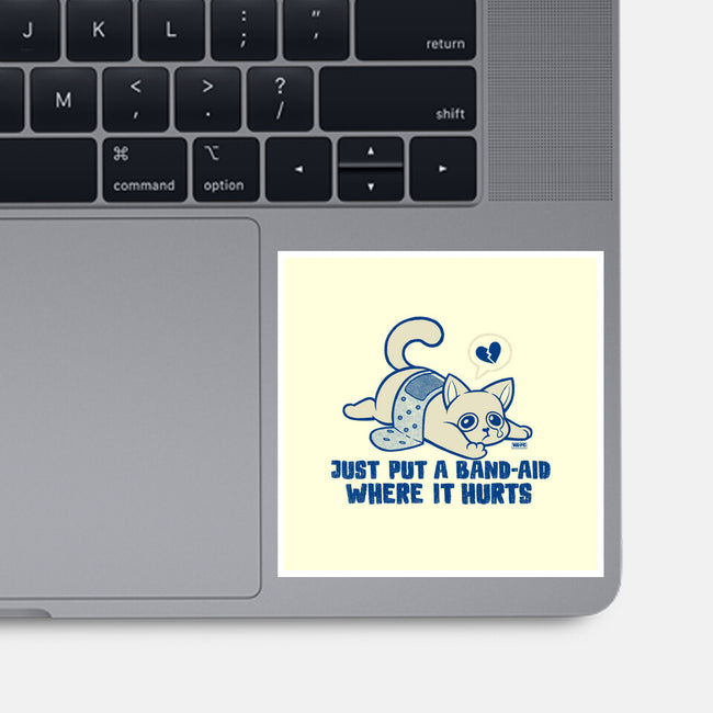 Just A Band-Aid Where It Hurts-None-Glossy-Sticker-worlddominationforcats