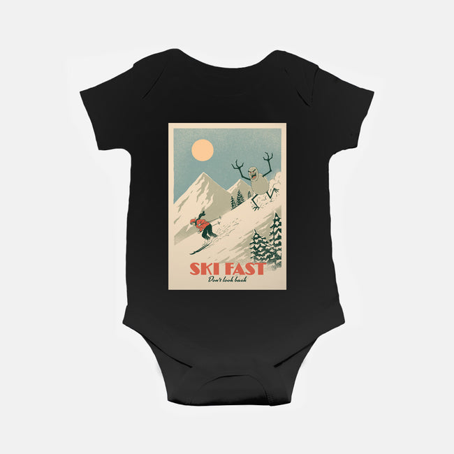 Ski Fast-Baby-Basic-Onesie-dfonseca