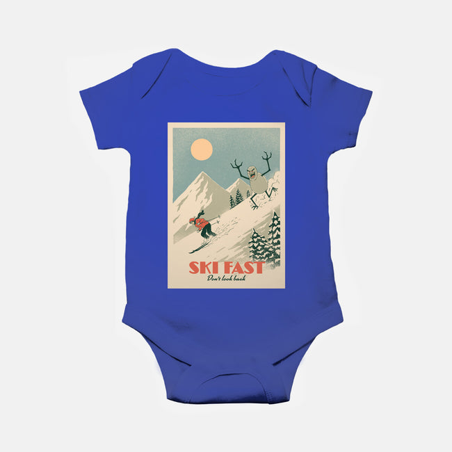 Ski Fast-Baby-Basic-Onesie-dfonseca